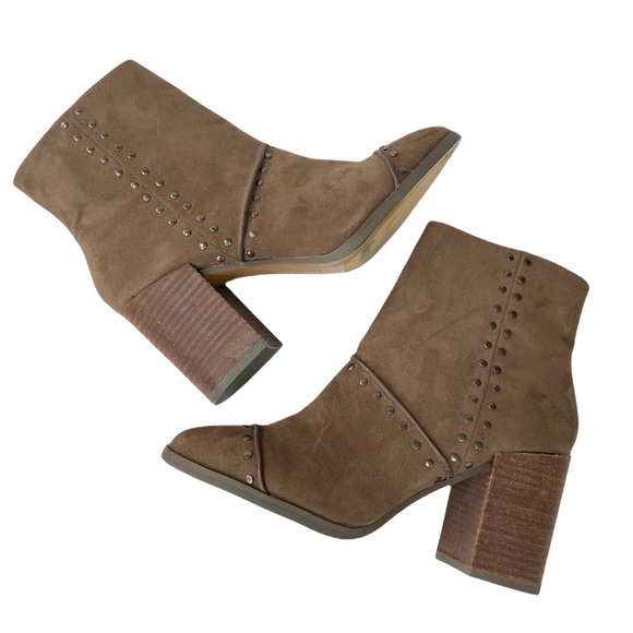 Report Jewel Vegan/Faux Suede Studded Boot  in Taupe Size 7.5 - Picture 8 of 11